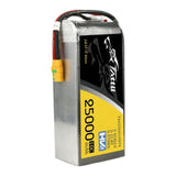 Tattu 25000 mAh 22,8 V 10C - Batterie LiPo 6S1P (XT90-S) : pack de 207 x 92 x 63 mm vu de profil