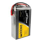 Tattu 28000 mAh 22,2 V 25C 6S1P - Batterie LiPo AS150+XT150 : pack Tattu 200 x 120 x 65 mm sur fond neutre
