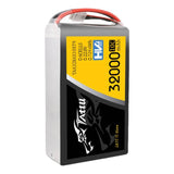 Tattu 32000 mAh 22,8 V 10C 6S1P - Batterie LiPo XT90-S : pack de 218 x 121 x 63 mm vu de dessus