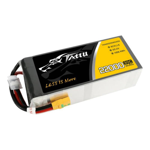 Tattu 22000 mAh 22,2 V 30C 6S1P - Batterie LiPo XT90-S : batterie LiPo Tattu 22000 mAh 6S1P vue d'ensemble