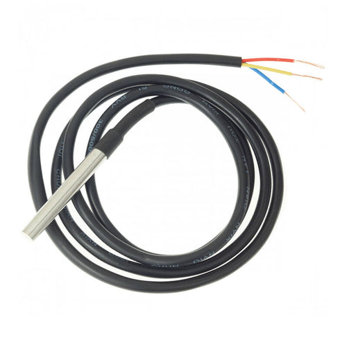 Shelly DS18B20 - Sonde de température filaire 1 m (IP67) : sonde de température Shelly DS18B20 et son câble de 1 m