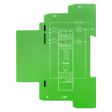 Shelly Pro Dimmer 2 - Variateur connecté rail DIN 2 canaux : façade du module deux canaux