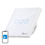 Sonoff T2 EU TX - Interrupteur tactile Wi-Fi et RF 433 MHz 3 canaux : interrupteur tactile Sonoff T2 EU TX blanc trois canaux