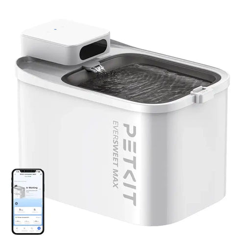 Petkit Eversweet Max - Fontaine à eau sans fil 3 L pour chat et chien : fontaine Petkit Eversweet Max de 3 litres