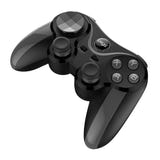 iPega Kingkong PG-9128 - Manette Bluetooth 5.0 avec support (noire) : support télescopique déployé avec un téléphone
