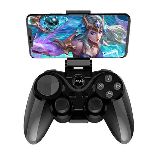 iPega Kingkong PG-9128 - Manette Bluetooth 5.0 avec support (noire) : manette iPega Kingkong PG-9128 noire vue de face