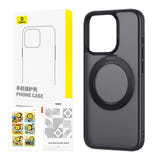 Baseus SkyRing 360° - Coque avec support pour iPhone 15 (noire) : coque, verre trempé et kit de nettoyage fournis