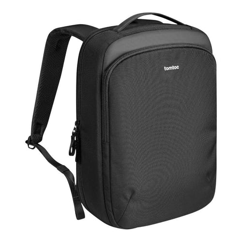 Tomtoc Explorer-T60 - Sac à dos 15 L pour ordinateur 16 pouces (noir) : ouverture large du compartiment principal