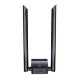 Baseus FastJoy - Adaptateur Wi-Fi USB bibande 1300 Mbps (noir) : câble d'un mètre relié à l'ordinateur