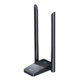 Baseus FastJoy - Adaptateur Wi-Fi USB bibande 1300 Mbps (noir) : adaptateur Wi-Fi Baseus FastJoy noir et ses deux antennes