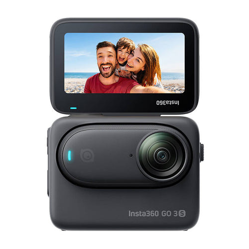 Insta360 GO 3S 128 Go - Caméra d'action 4K magnétique (noire) : écran tactile inclinable de 2,2 pouces de l'Action Pod