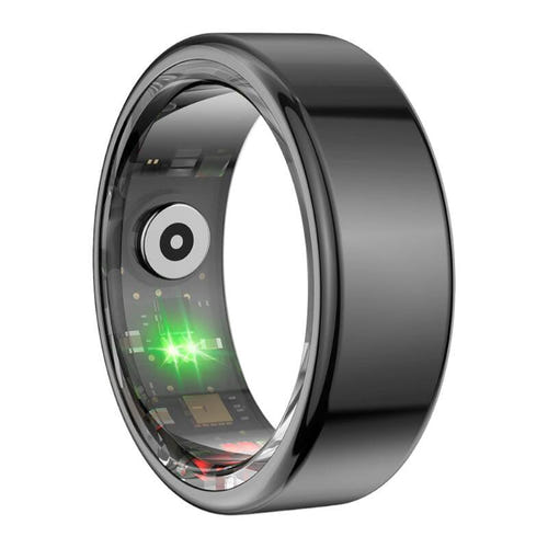 COLMi R02 - Bague connectée taille 12, diamètre 21,3 mm (noire) : bague portée au doigt, profil de 2,7 mm