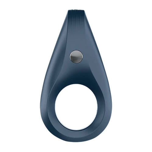 Satisfyer Rocket Ring - Anneau vibrant en silicone, 10 programmes (bleu nuit) : bouton de sélection des programmes de vibration