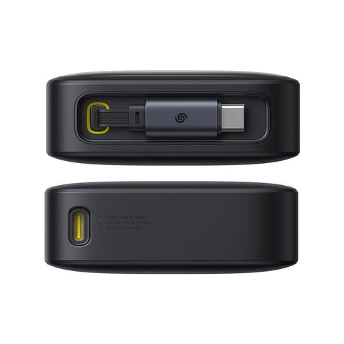 Baseus OS Free2Pull - Batterie externe 10000 mAh 30 W à câble rétractable (noire) : écran LED indiquant le pourcentage de charge