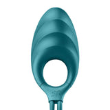 Satisfyer Swordsman - Anneau vibrant ajustable, 12 programmes (vert) : câble de charge magnétique fourni