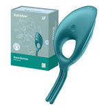 Satisfyer Swordsman - Anneau vibrant ajustable, 12 programmes (vert) : anneau vibrant Satisfyer Swordsman vert foncé