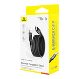 Baseus Tungsten Gold - Câble USB-C vers USB-C 100 W, 1 m (noir) : aimants intégrés qui maintiennent la boucle