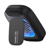 Baseus MagPro II - Refroidisseur magnétique ultra-fin pour smartphone (noir) : téléphone posé sur l'accessoire faisant office de support