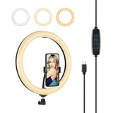 Puluz PU656B - Anneau lumineux 160 LED avec support smartphone : rotule orientable à 360° de l'anneau lumineux