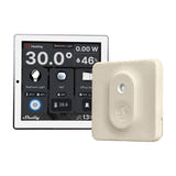 Shelly Wall Display - Panneau domotique 4 pouces et capteur BLU H&T (blanc) : panneau de contrôle Shelly Wall Display blanc au mur