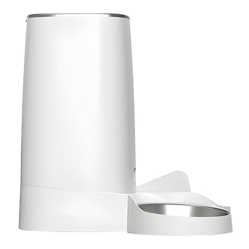 Rojeco PTM-003 - Distributeur de croquettes 4 L à double bol : les deux gamelles en acier inoxydable du distributeur
