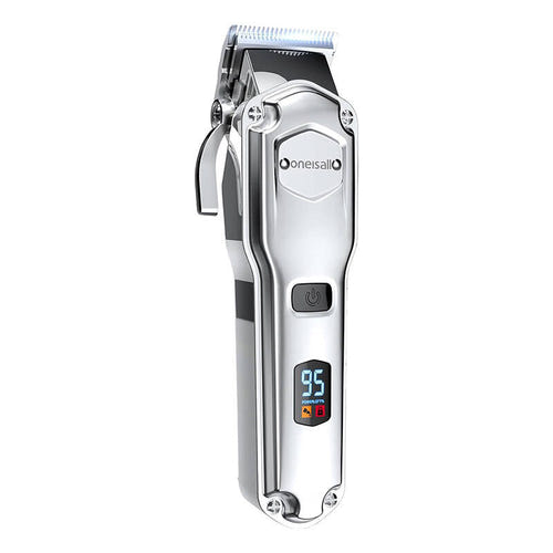 Oneisall RFC-676 - Tondeuse pour animaux à écran LCD, 8 sabots : tondeuse pour animaux Oneisall RFC-676 avec ses sabots