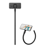 Telesin P3-FM-01 - Support magnétique flexible pour smartphone (noir) : platine à 16 aimants et plaque magnétique fournie