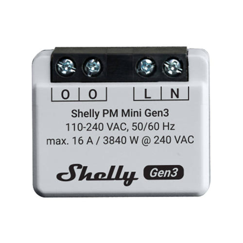 Shelly PM Mini Gen3 - Lot de 2 compteurs d'énergie Wi-Fi et Bluetooth : module miniature pour boîte d'encastrement