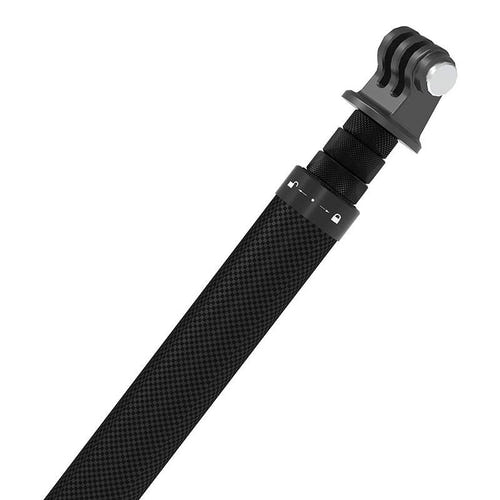 Telesin TE-MNP-117 - Perche en fibre de carbone 25 à 116 cm pour caméra d'action : pas de vis 1/4 pouce à l'extrémité de la perche