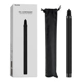 Telesin TE-MNP-117 - Perche en fibre de carbone 25 à 116 cm pour caméra d'action : perche repliée à 25 cm avec sa housse