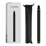 Telesin TE-MNP-117 - Perche en fibre de carbone 25 à 116 cm pour caméra d'action : perche repliée à 25 cm avec sa housse