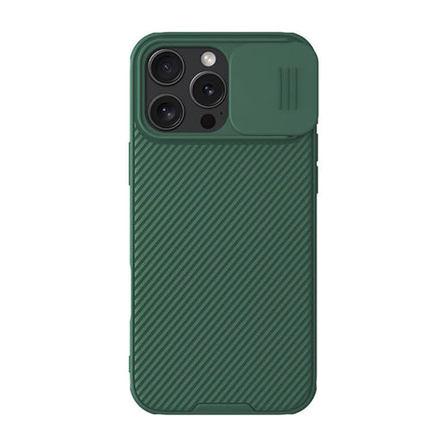 Nillkin CamShield Pro - Coque iPhone 16 Pro Max à cache objectif (vert) : coque Nillkin CamShield Pro verte pour iPhone 16 Pro Max