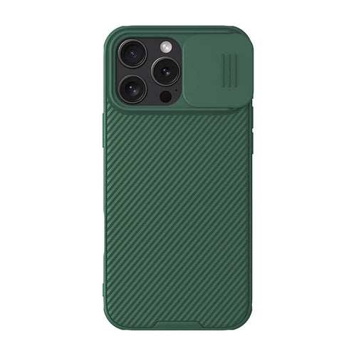 Nillkin CamShield Pro - Coque iPhone 16 Pro Max à cache objectif (vert) : coque Nillkin CamShield Pro verte pour iPhone 16 Pro Max