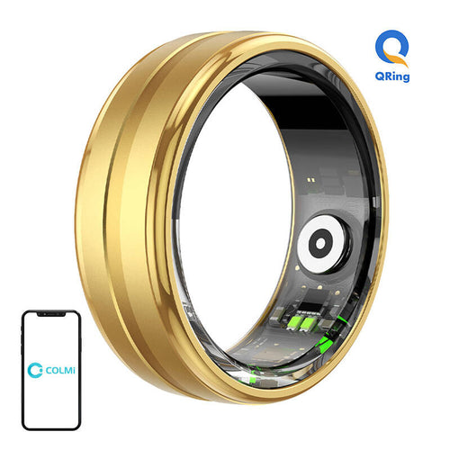 COLMi R06 - Bague connectée taille 9 (18,9 mm, dorée) : bague connectée COLMi R06 dorée