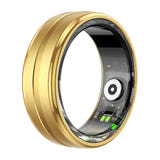 COLMi R06 - Bague connectée taille 12 (21,3 mm, dorée) : bague dorée portée au doigt