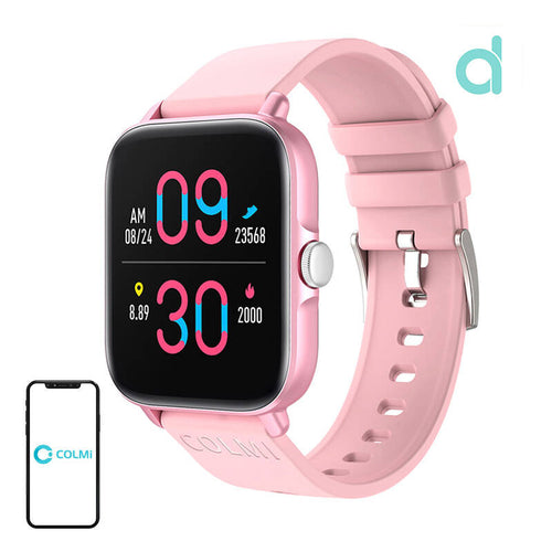 COLMi P28 Plus - Montre connectée 1,69 pouce avec appels Bluetooth (rose) : montre connectée COLMi P28 Plus rose