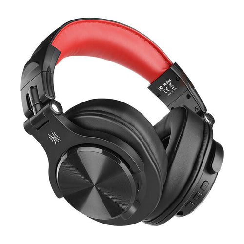 OneOdio Fusion A70 - Casque sans fil 50 h, jack 6,35 mm (noir et rouge) : casque sans fil OneOdio Fusion A70 noir et rouge