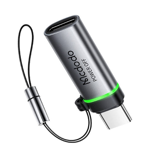 Mcdodo OT-2450 - Adaptateur USB-C vers USB-C 5 A (noir) : corps en alliage d'aluminium de 4 g