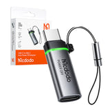 Mcdodo OT-2450 - Adaptateur USB-C vers USB-C 5 A (noir) : adaptateur relié à un appareil USB-C