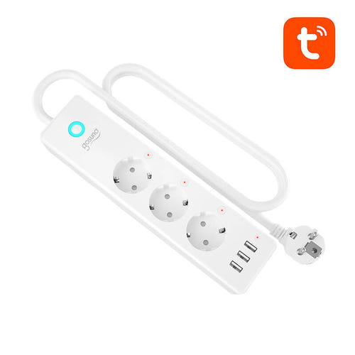 Gosund P1 PLUS - Multiprise connectée Wi-Fi 3 prises et 3 ports USB-A : trois prises Schuko et trois ports USB-A