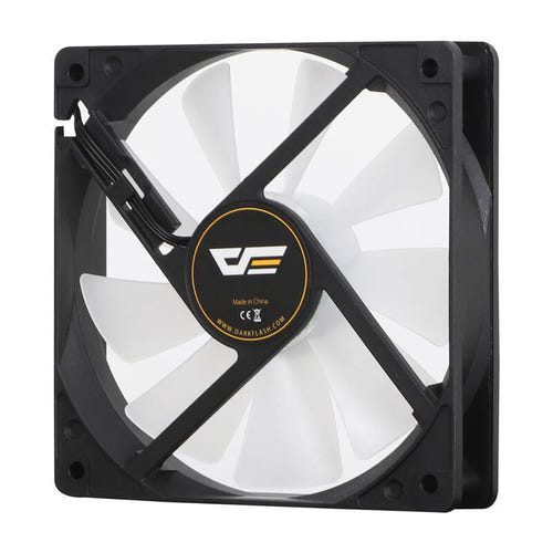 darkFlash C7 - Kit de 3 ventilateurs PC 120 mm LED (noir) : éclairage LED des ventilateurs en fonctionnement
