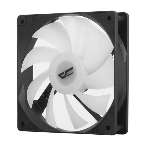 darkFlash C7 - Kit de 3 ventilateurs PC 120 mm LED (noir) : pales et cadre du ventilateur de 120 mm