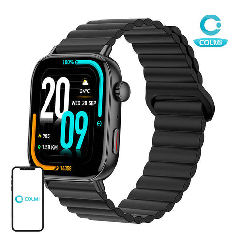 COLMi C8 Max - Montre connectée 1,93 pouce bracelet magnétique (noir) : montre connectée COLMi C8 Max noire