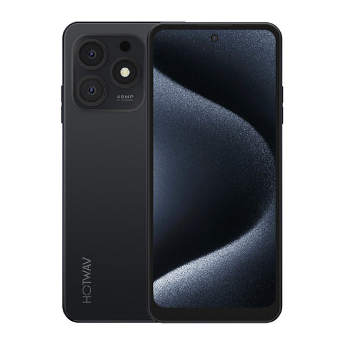 HOTWAV Note 13 Max - Smartphone 6,8 pouces 6+256 Go, 5160 mAh (noir) : smartphone HOTWAV Note 13 Max noir de face