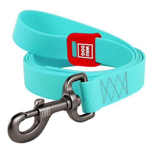 Waudog - Laisse pour chien étanche COLLARTEX 20 mm x 183 cm (turquoise) : laisse Waudog étanche turquoise de 183 cm