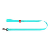 Waudog - Laisse pour chien étanche COLLARTEX 20 mm x 183 cm (turquoise) : mousqueton en alliage d'aluminium de la laisse