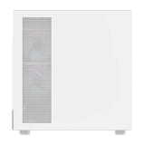 darkFlash DPX90 - Boîtier PC moyenne tour panoramique avec 3 ventilateurs ARGB (blanc) : intérieur du châssis darkFlash DPX90