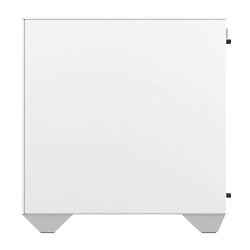 darkFlash DY470 - Boîtier PC moyenne tour compatible back-connect (blanc) : intérieur du châssis et passages de câbles
