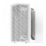 darkFlash DY470 - Boîtier PC moyenne tour compatible back-connect (blanc) : connectique en façade du boîtier DY470 blanc