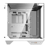 darkFlash DY470 - Boîtier PC moyenne tour compatible back-connect (blanc) : panneau latéral en verre trempé du DY470 blanc